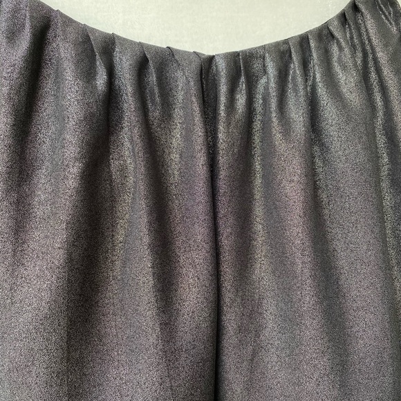 NEW! Express Womens Size XS Top Metallic Gray Black Layered Dressy Blouse Fancy - Picture 3 of 8